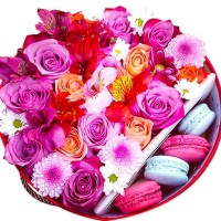 Цветы в коробке "Мое чудо"